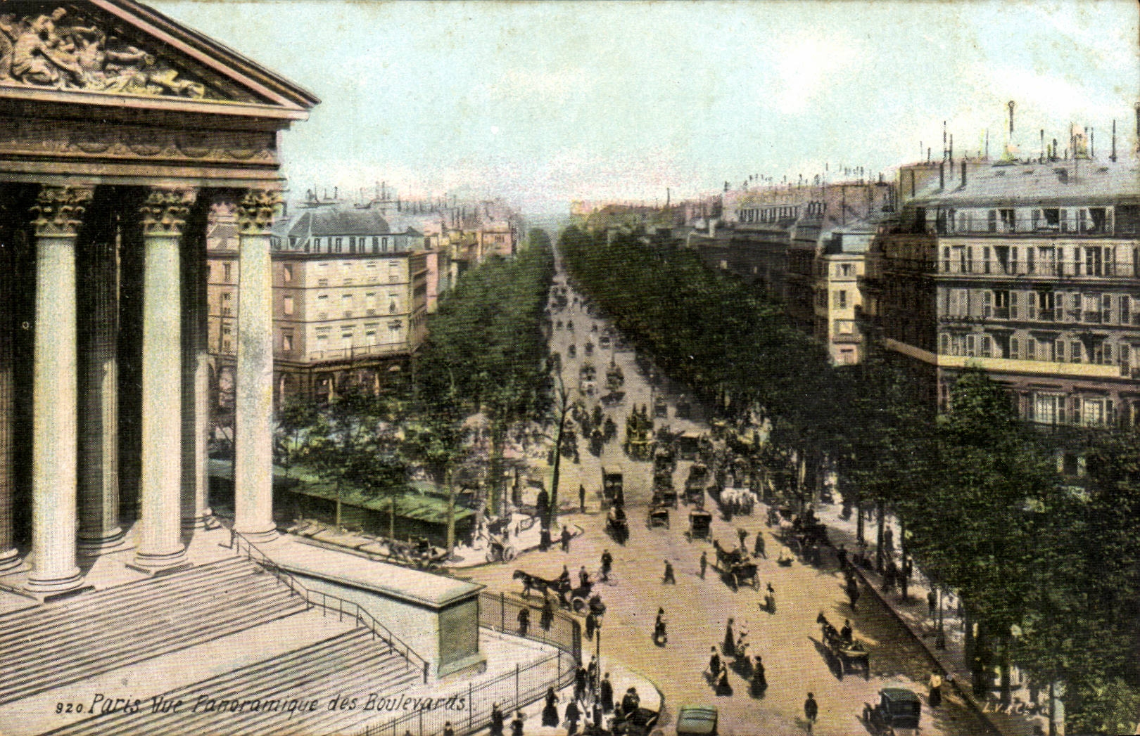 Paris 8 - Vue Panoramique des Boulevards - CPA 