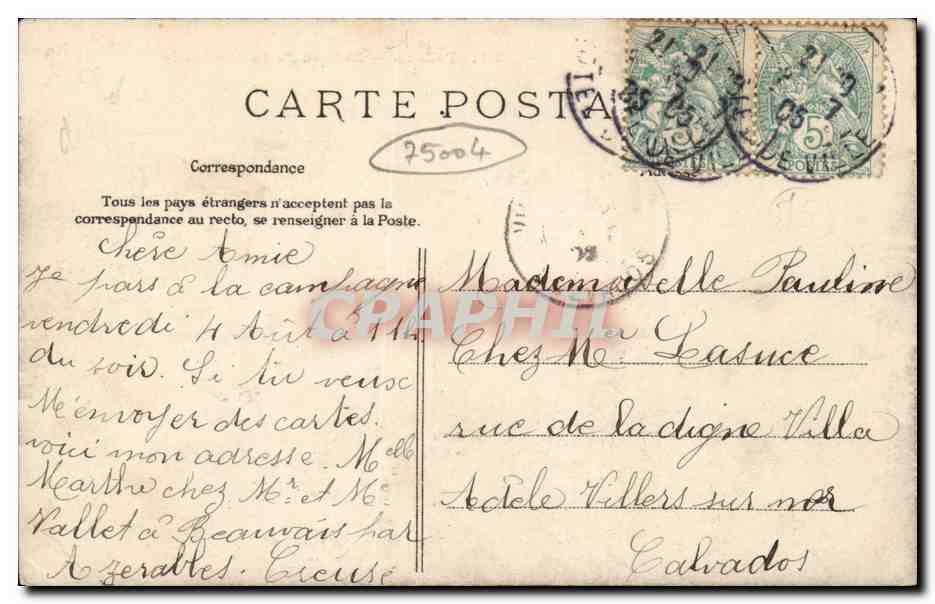 Paris 1 - Ecluse de la Monnaie - CPA  — Rückseite