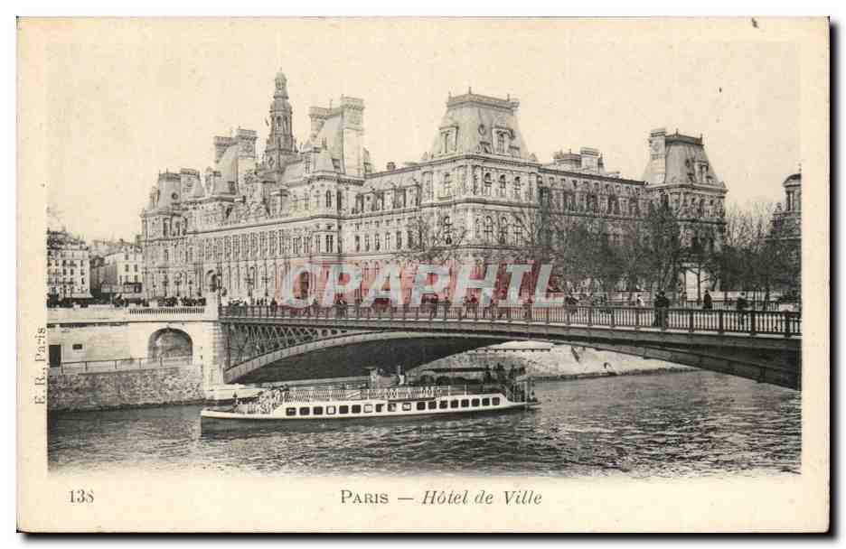 Paris 4 - Hotel de Ville - CPA 
