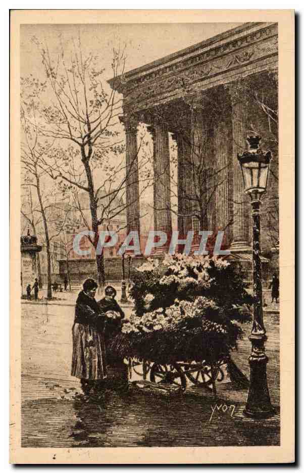 Paris 8 - Place de la Madeleine - Marchande des Fleurs - CPA 