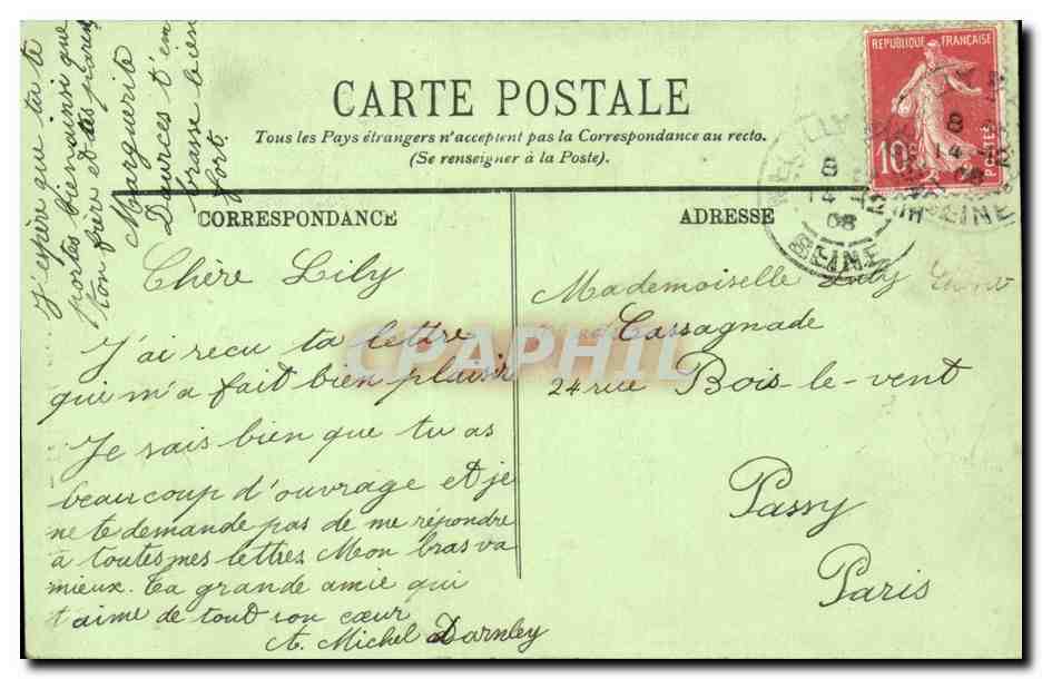 Paris — Le Sacré-Cœur — Bons souvenirs, n° 1177 — Rückseite