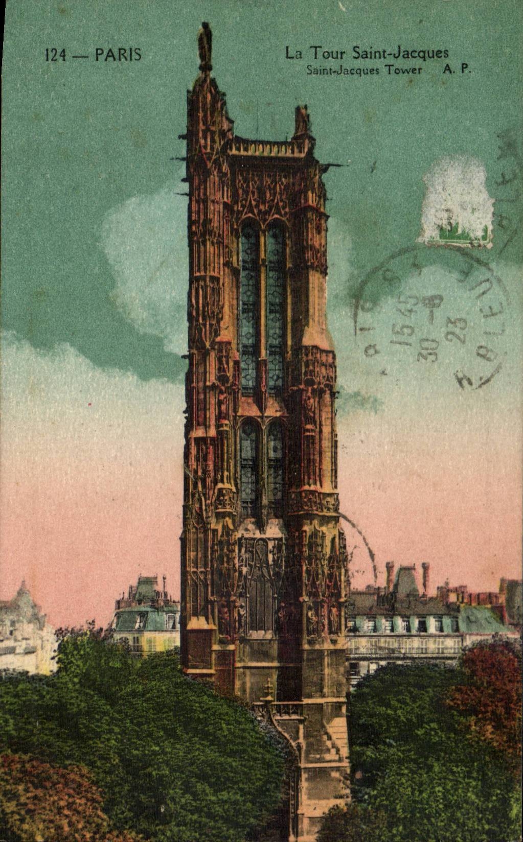 Paris 4 - La Tour Saint Jacques CPA 