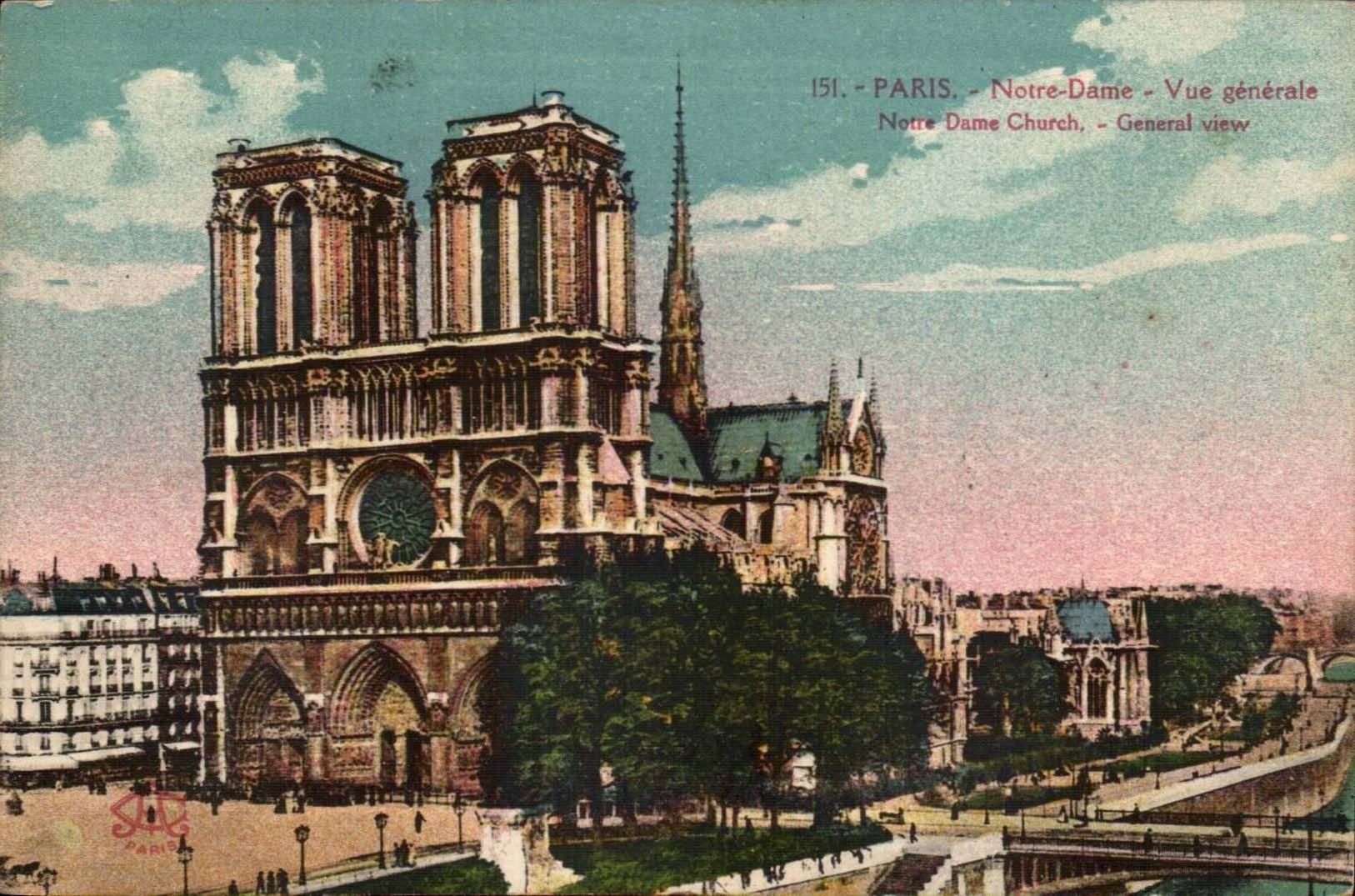 Paris 4 - Notre Dame - Vue Generale CPA 
