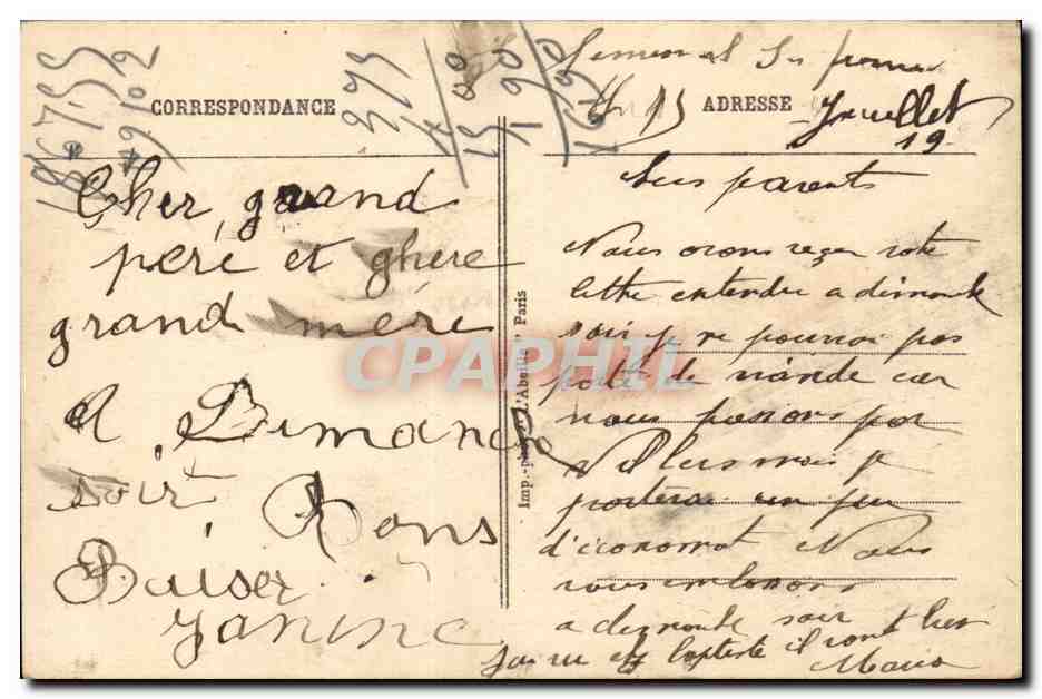 Paris 4 - Notre Dame - Vue Generale CPA  — Rückseite