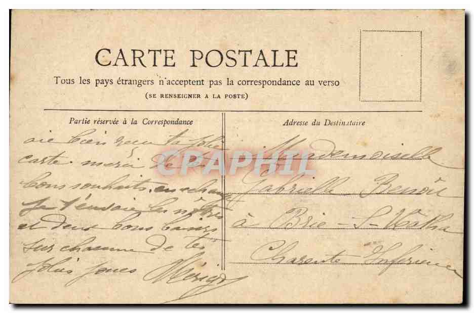 Paris 1 - L'Arc de Triomphe du Carrousel CPA  — Rückseite