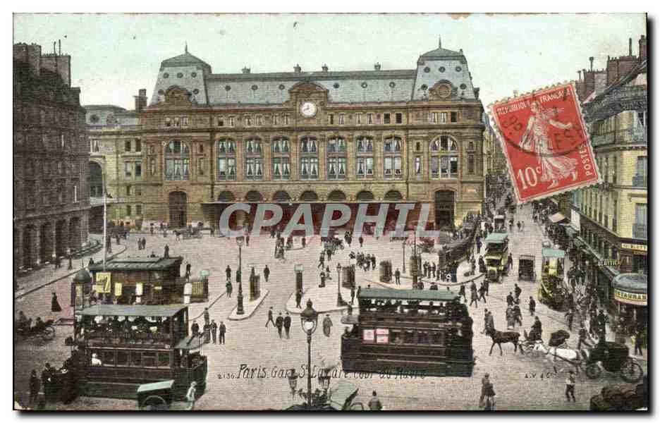 Paris - 8 Gare Saint Lazare CPA 