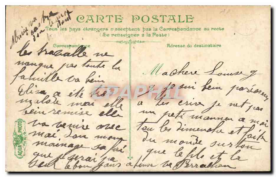Paris - 8 Gare Saint Lazare CPA  — Verso