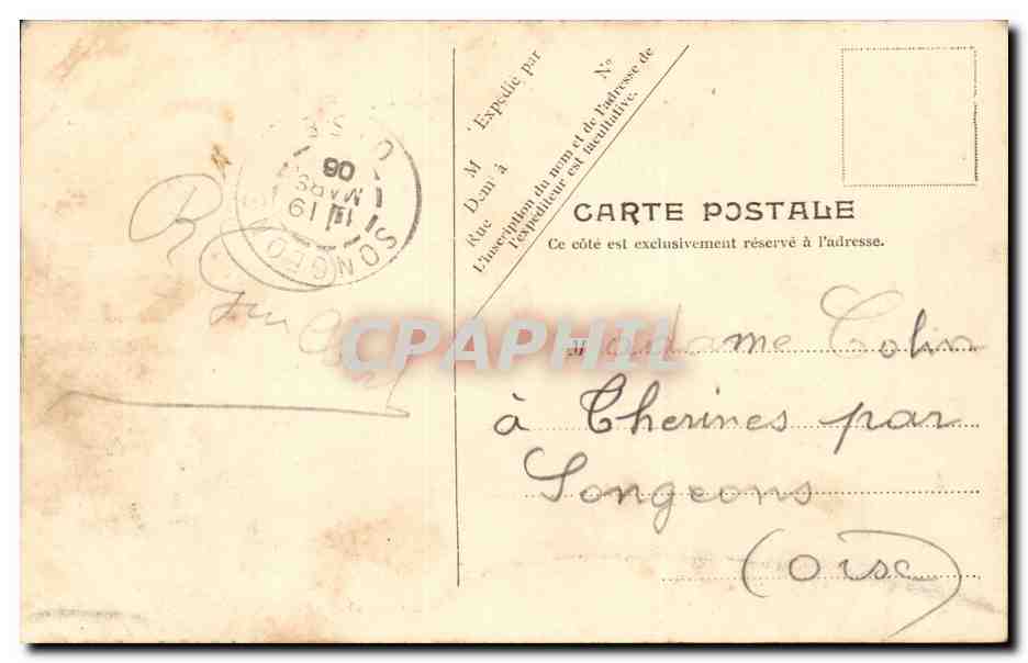 Paris - 1 - Chambre des Deputes CPA  — Rückseite