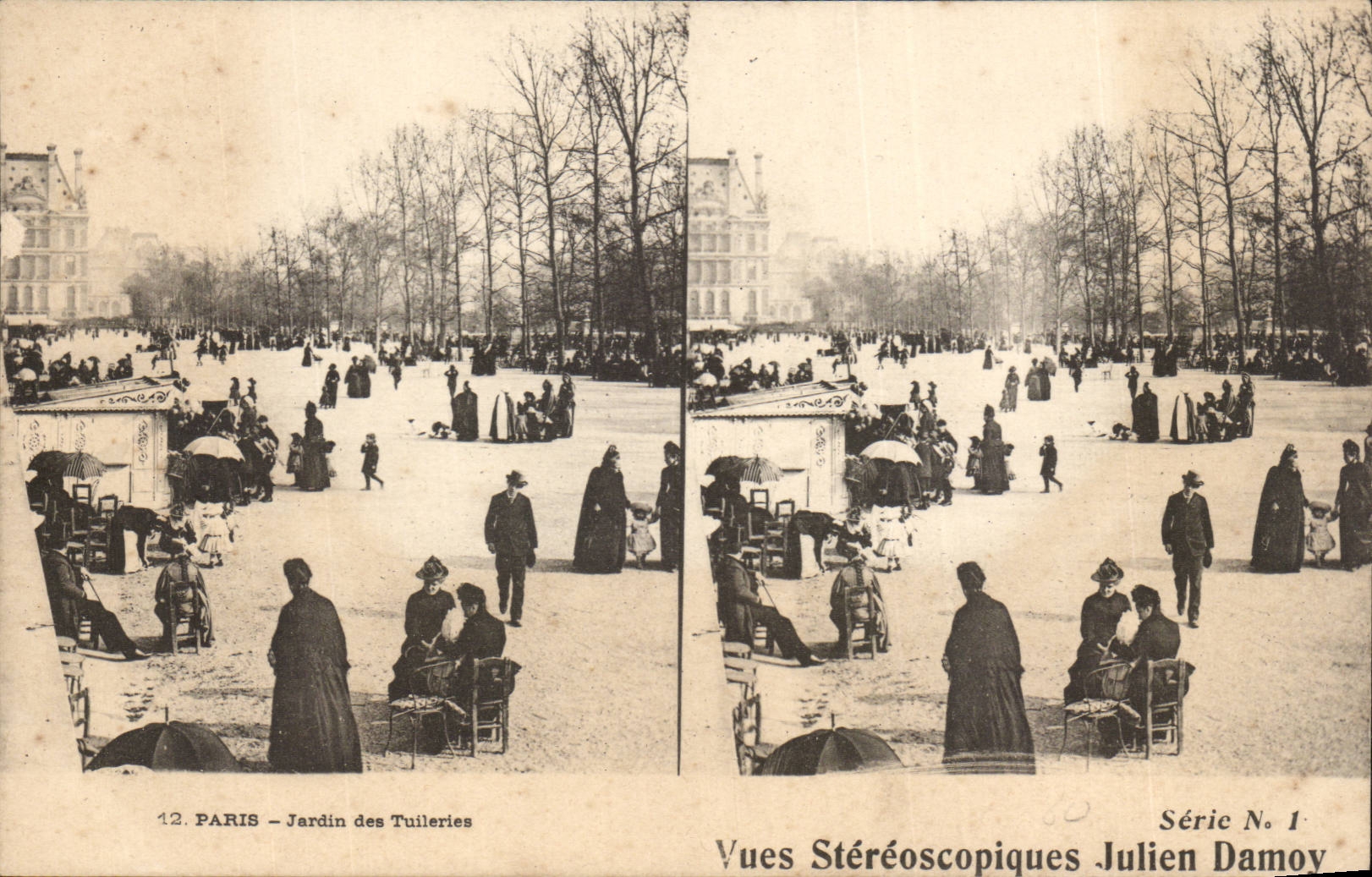 Paris - Jardin des Tuileries — Vues Stéréoscopiques Julien Damoy, Série N°1