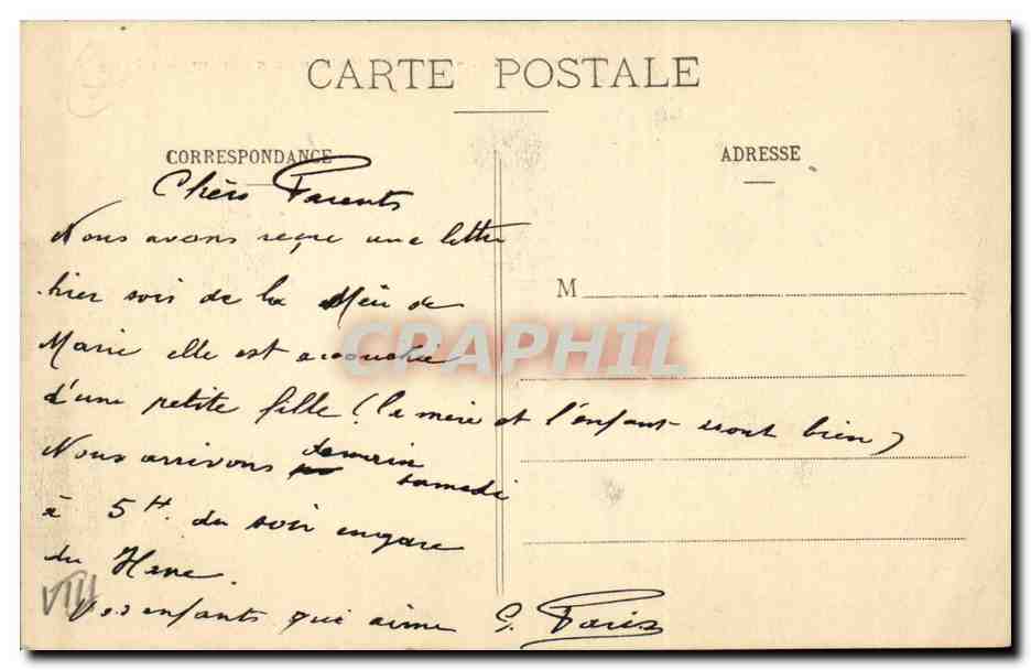 Paris - 8 Le Petit Palais aux Champs Elysees CPA  — Verso