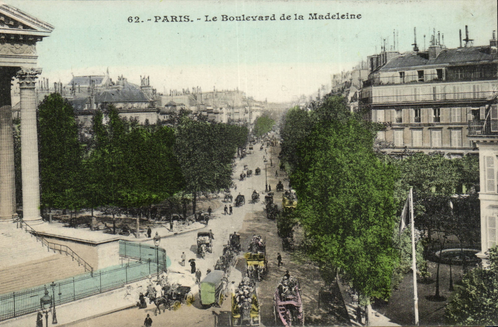 Paris - 8 Le Boulevard de la Madeleine CPA 