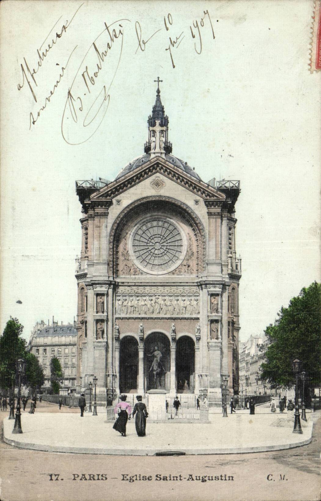 Paris - 8 Egise Saint Augustin CPA 