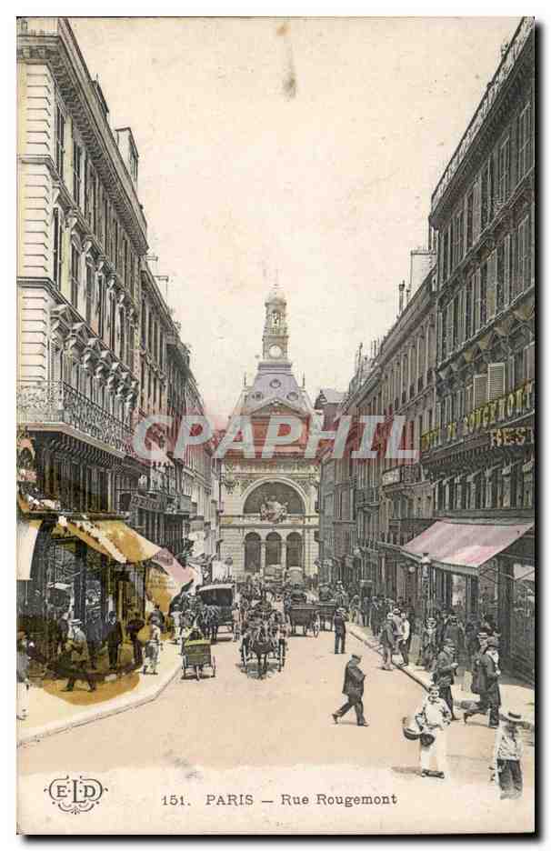 Paris - 9 - Rue Rougemont CPA 