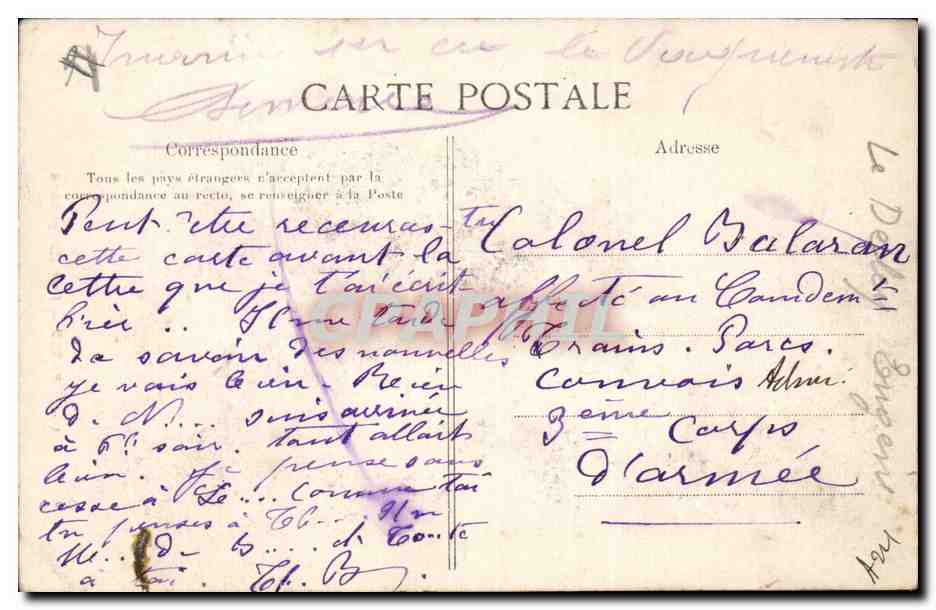 Paris - 9 - Rue Rougemont CPA  — Rückseite