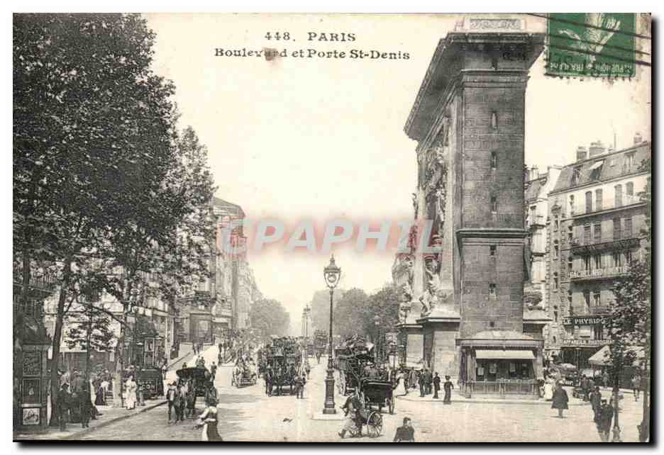 Paris 10 - Boulevard et Porte Saint Denis - CPA 