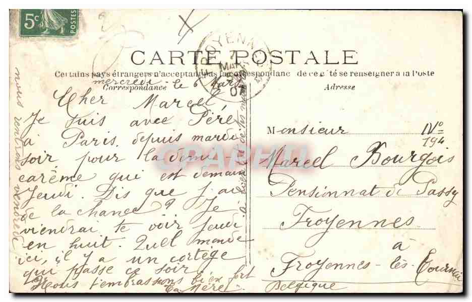 Paris 10 - Boulevard et Porte Saint Denis - CPA  — Verso