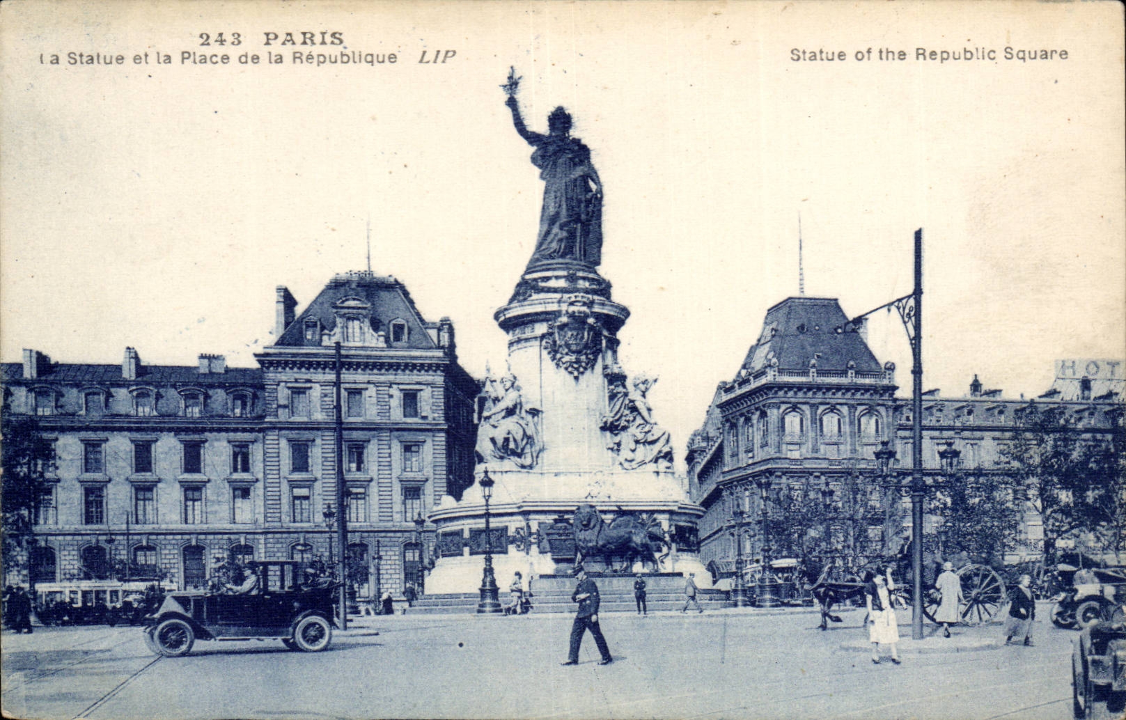 Paris 10 - Statue et Place de la Republique - CPA 