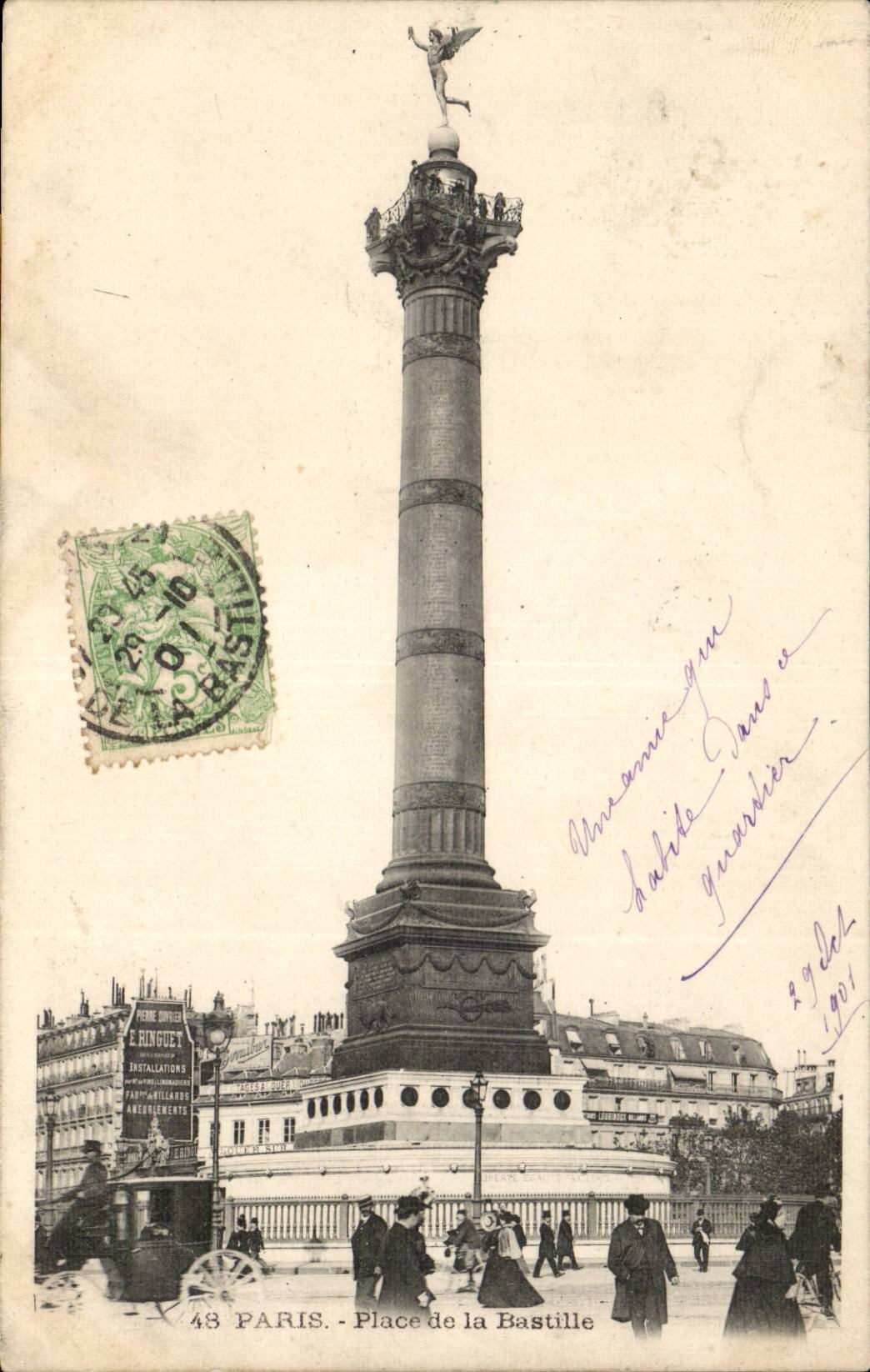 Paris 10 - Place de la Bastille - CPA 