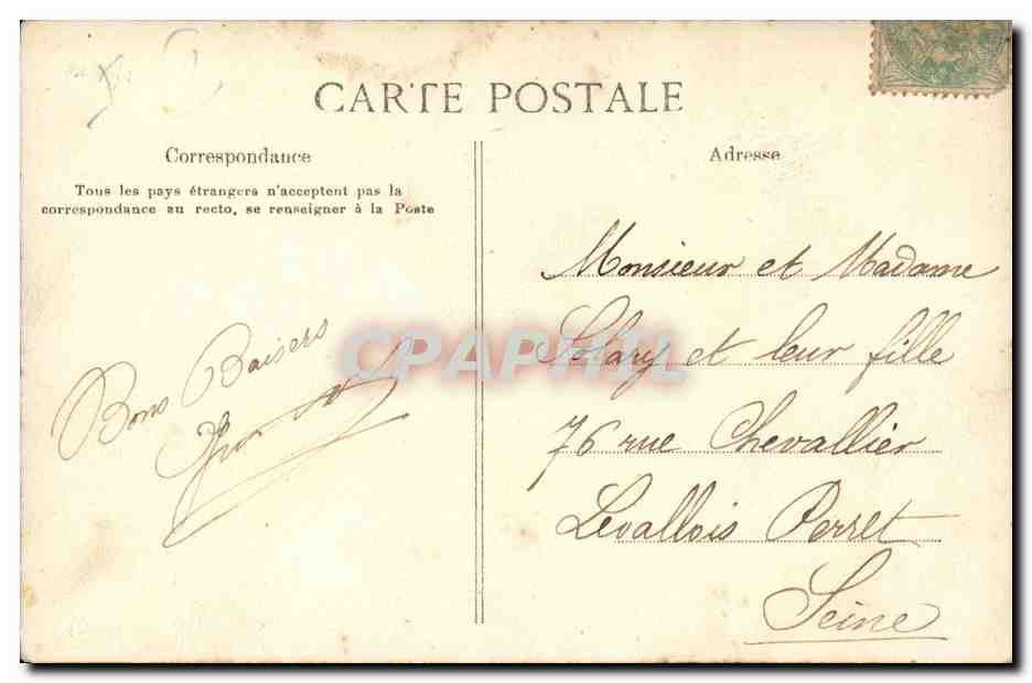 Paris - 20 - Souvenir de XX arrondissement CPA  — Rückseite