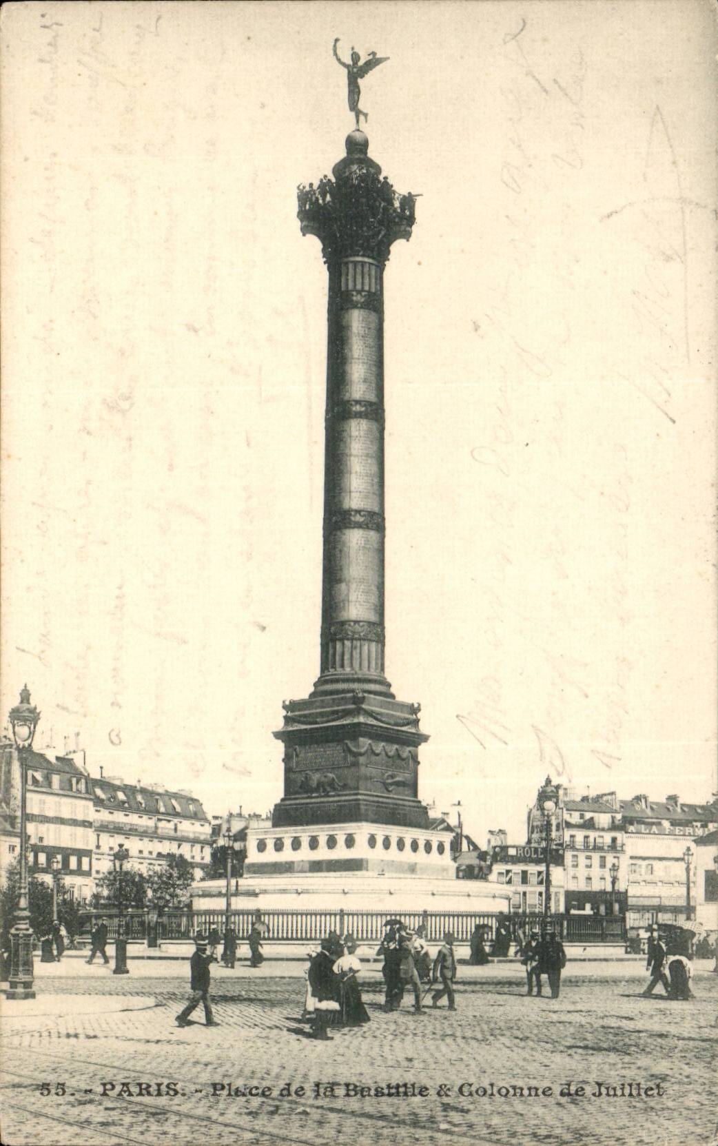 Paris - 10 - Place de la Bastille CPA 