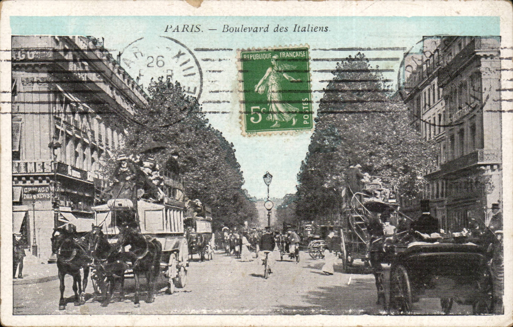 Paris - 2 - Boulevard des Italiens CPA 