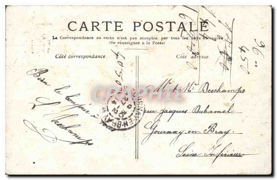 Paris - 2 - Boulevard des Italiens CPA  — Rückseite
