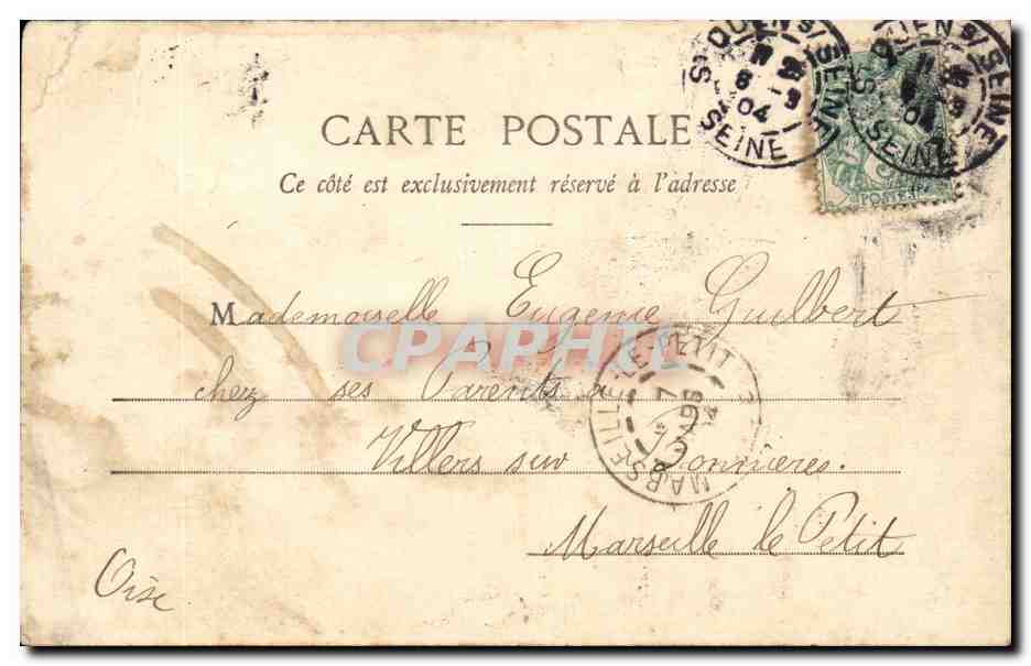 Paris - 10 - Gare du Nord CPA  — Rückseite