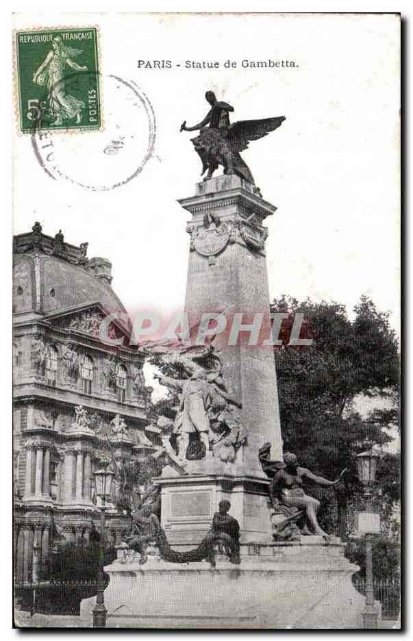 Paris 1 - Statue de Gambetta - CPA 