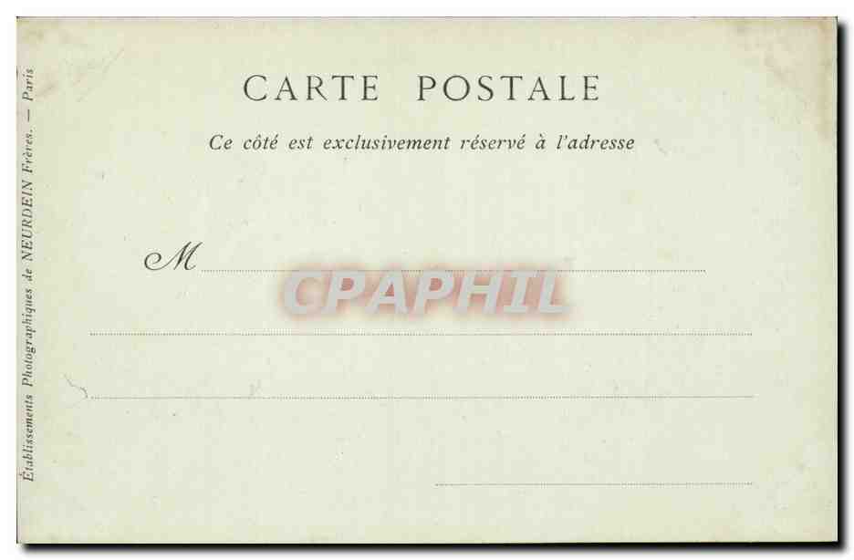 Paris - 1 - Perspective du Jardin des Tuileries et de la Rue de la Rivoli - CPA  — Rückseite