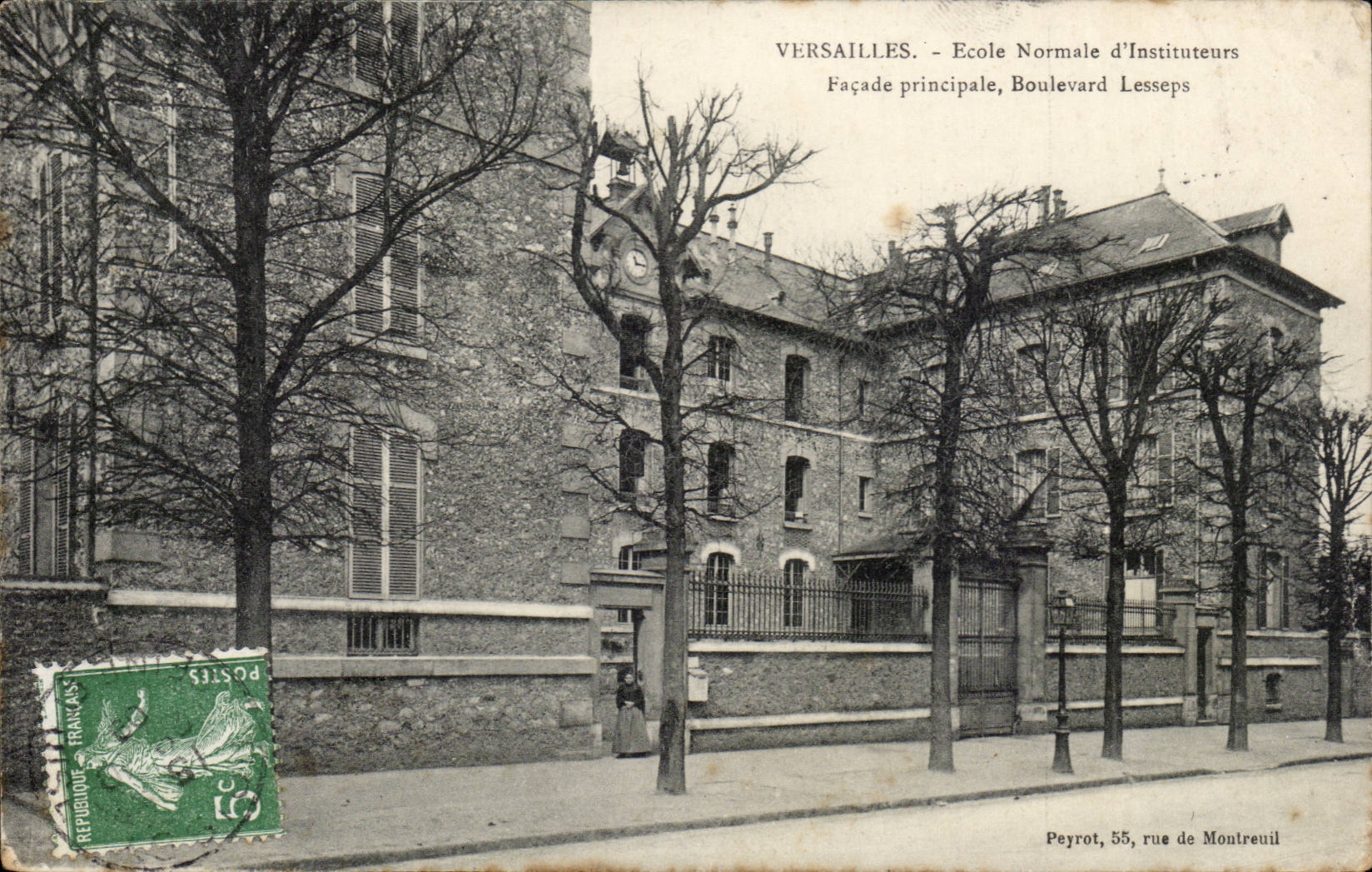 Versailles - Ecole Normale d'Instituteurs Facade Principale - Boulevard Lesseps - CPA 