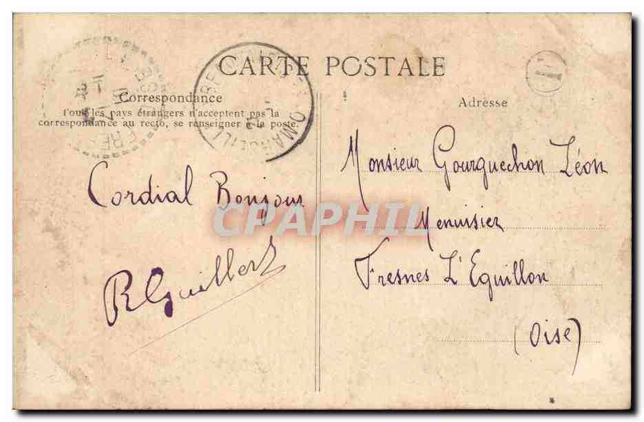 Arronville - Chateau de Balincourt - CPA  — Rückseite
