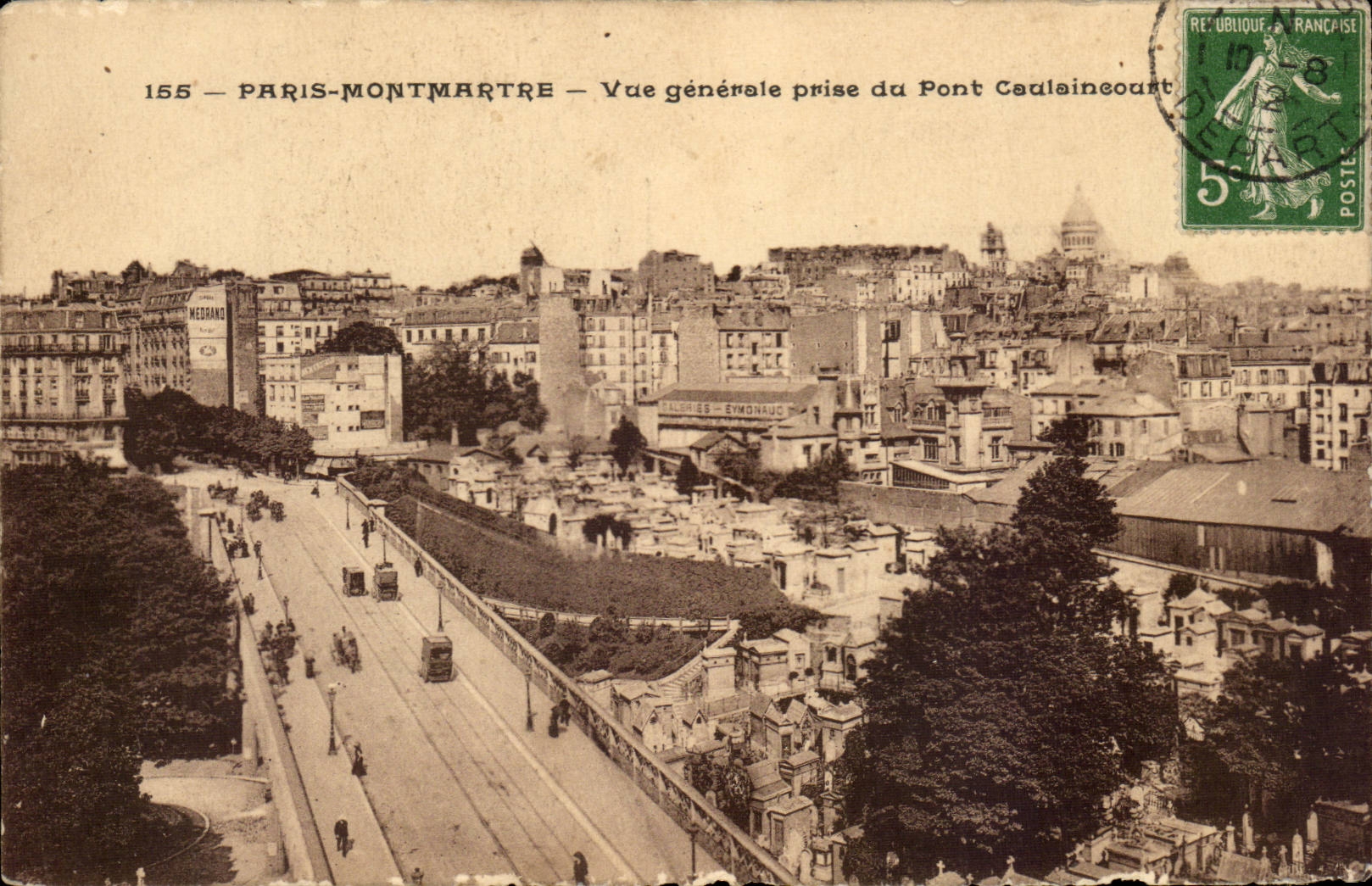 Paris 18 - Montmatre - Vue Generale prise du Pont Caulaincourt - CPA 