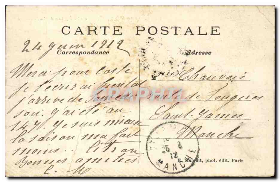 Paris 9 - Eglise de la Trinite - Le Square CPA  — Rückseite