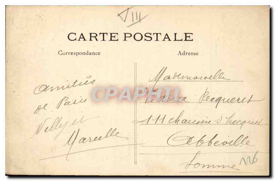 Paris 8 - La Madeleine CPA  — Verso
