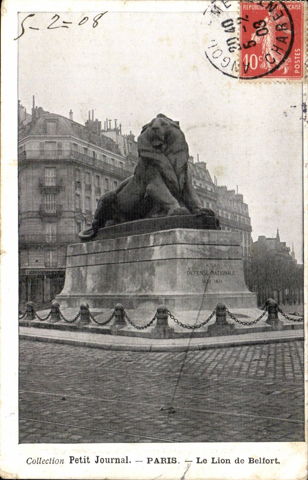 Paris - 14 - Le Lion de Belfort - CPA 
