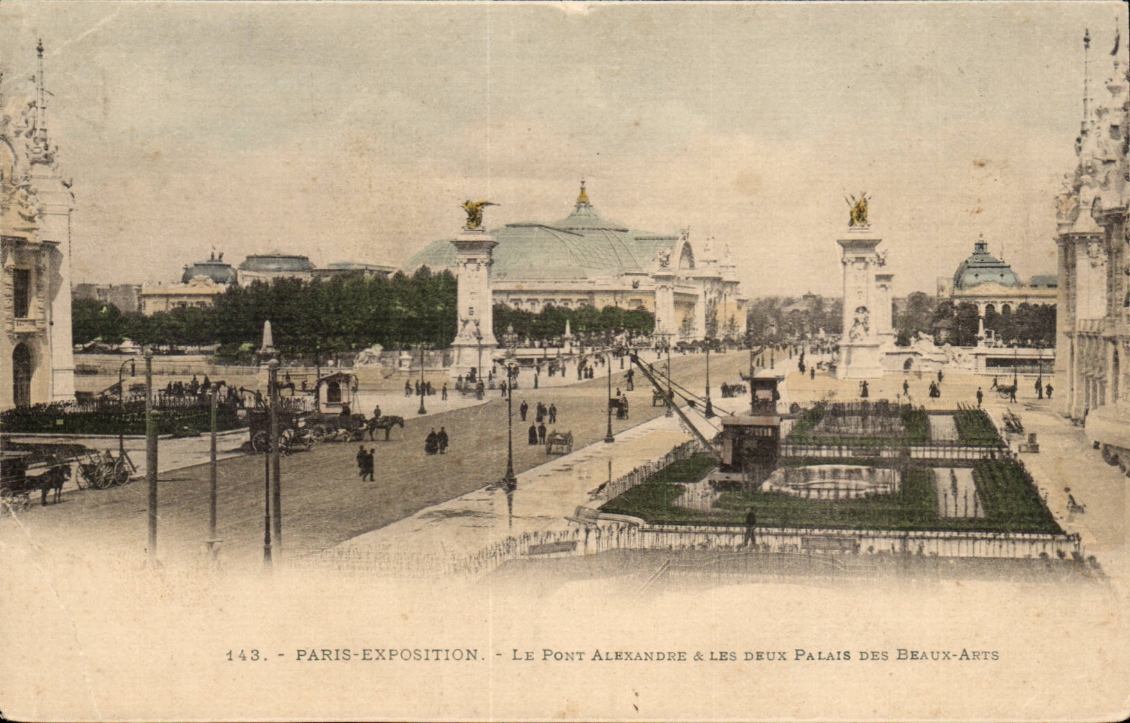 Paris 7 - Le Pont Alexandre III et les Deux Palais des Beaux Arts Paris Exposition - CPA 