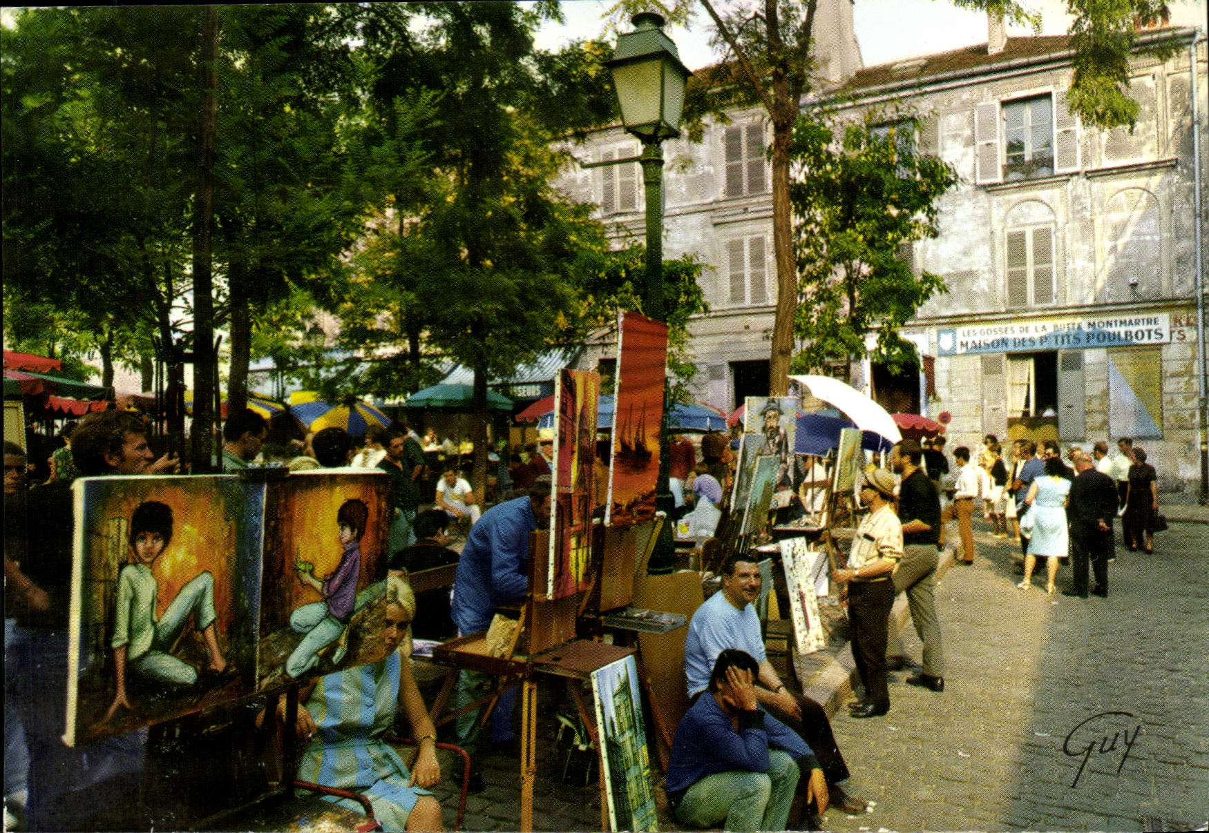 Marché des artistes à Montmartre — Place du Tertre — Édition LECONTE