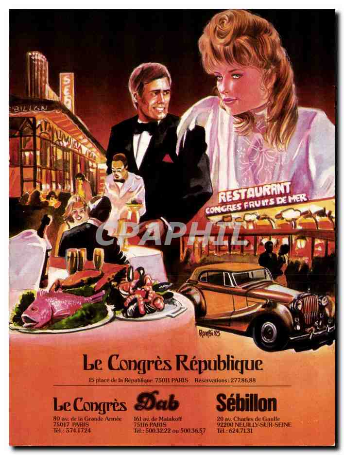 CPM le Congres Republique Place de la Republique 75001 Paris Restaurant Fruits de mer