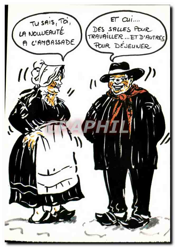CPM Humour Paysan et Paysanne Auvergne