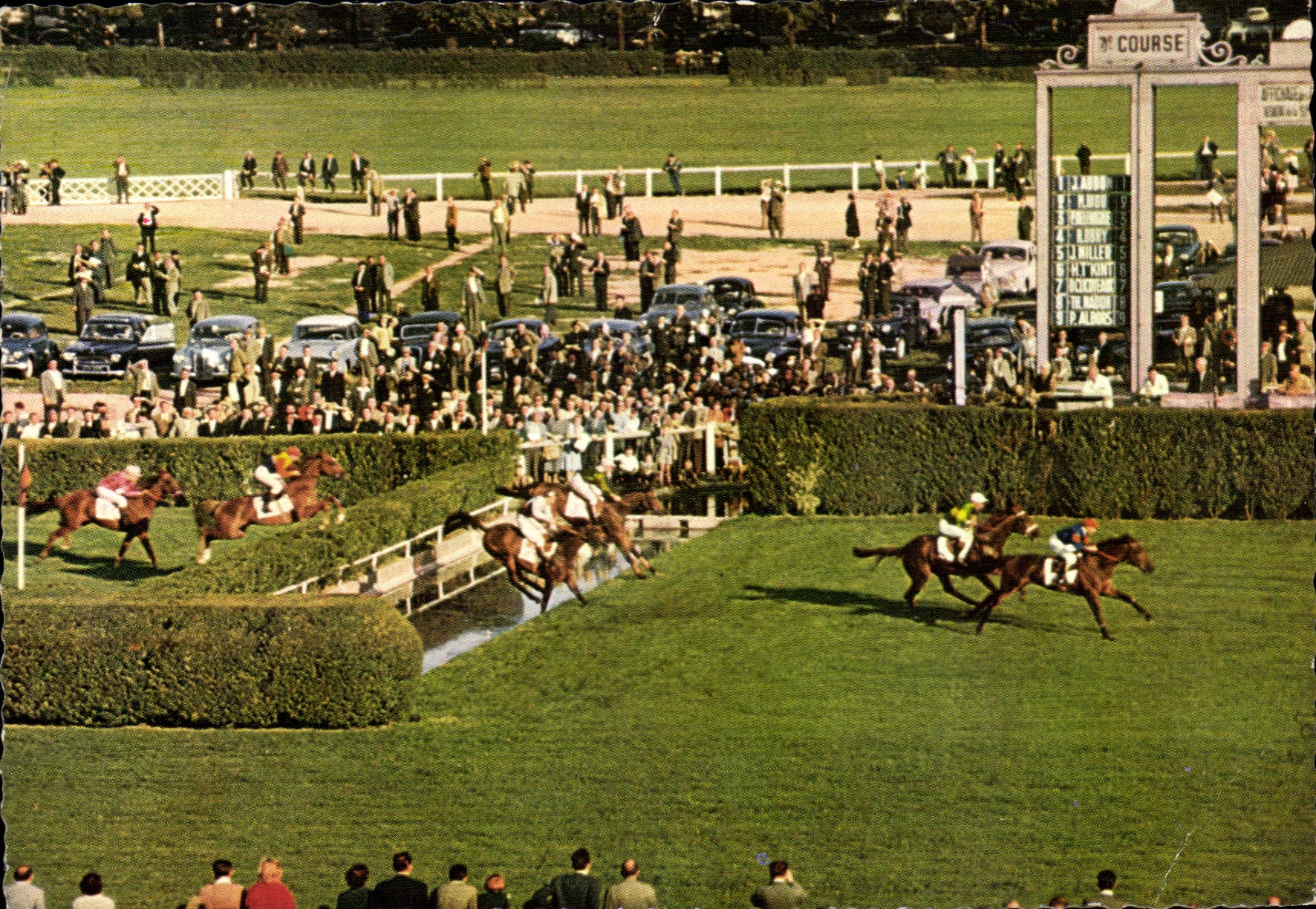 Paris CPM Saut de haies au champ de courses d'auteuil (hippisme cheval horse)
