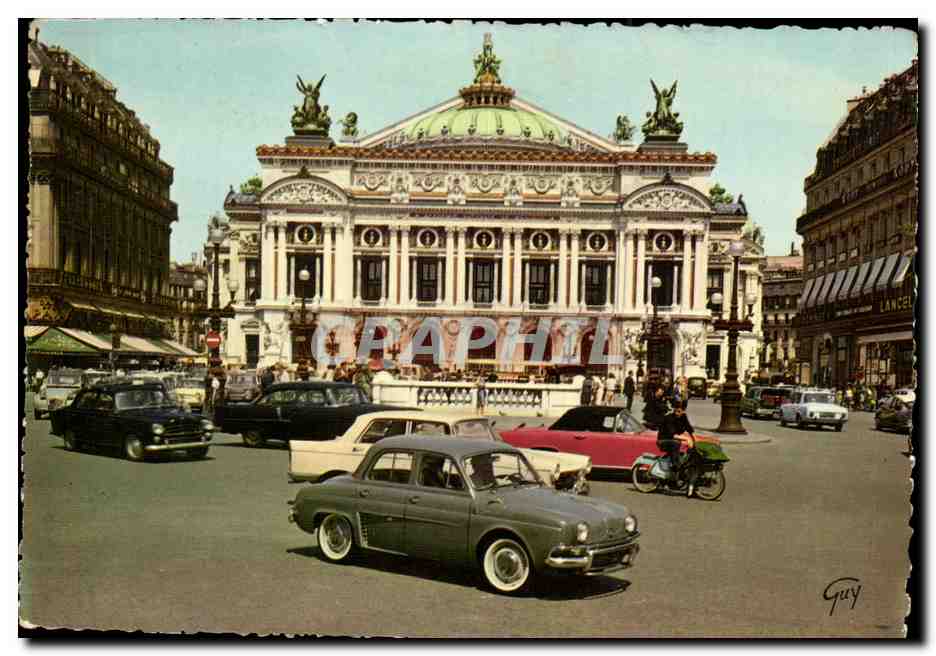 Paris CPM Theaetre et avenue de l'opera
