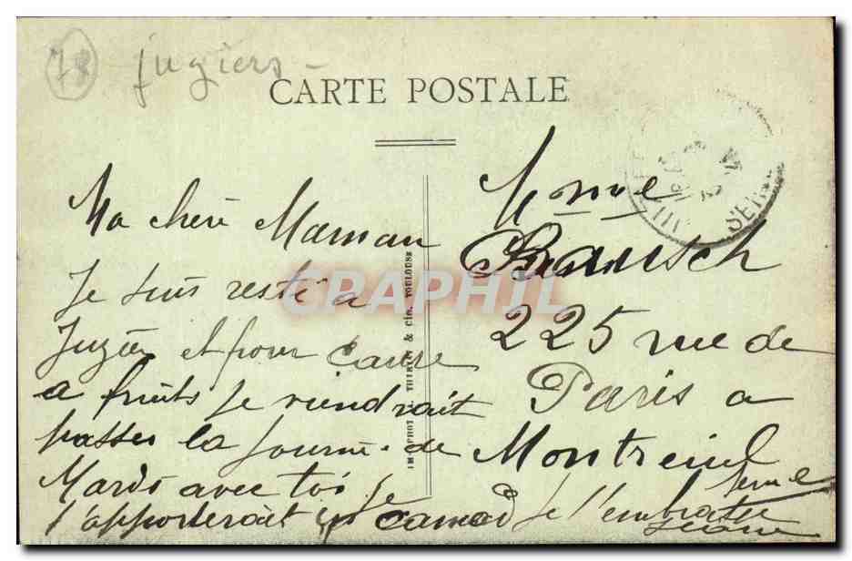 Paris - La Seine - Pointe de l'Ile - CPA  — Verso