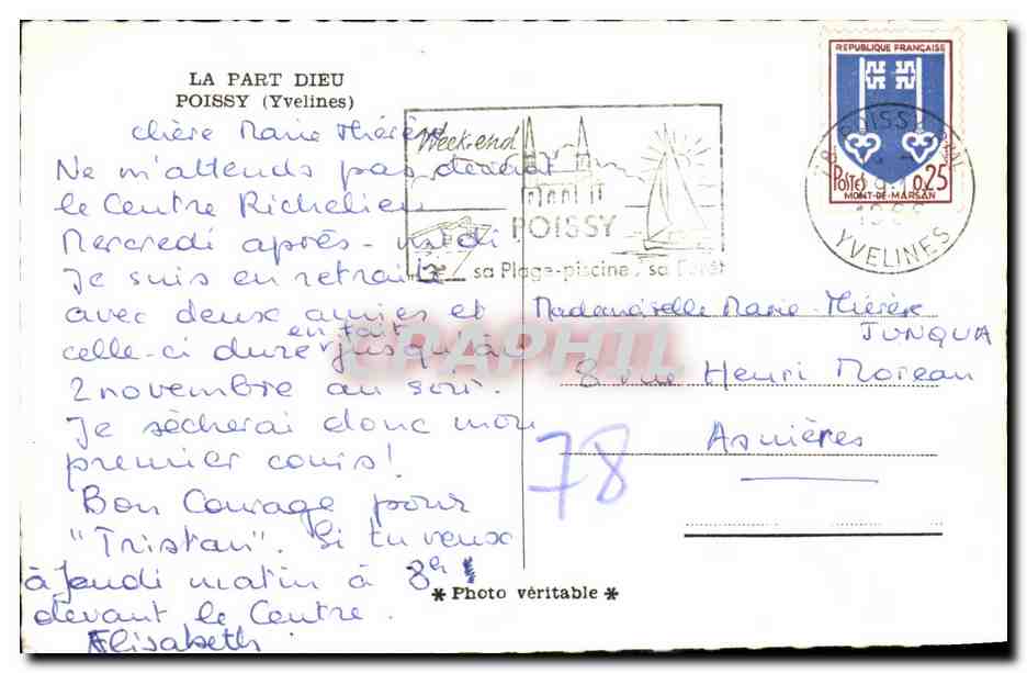 Poissy - Le Part Dieu - CPA - CPA  — Back