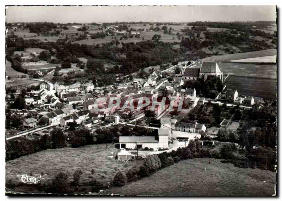 Verdelot - Vue Generale Aerienne Au Ier Plan le Moulin et Panorama sur l'Epinoche CPA 