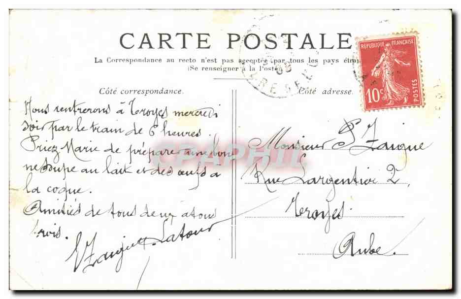 Paris 9 - L'Opera - CPA  — Rückseite