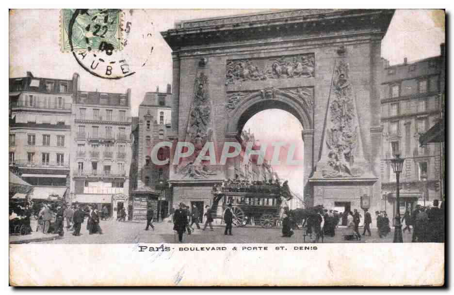 Paris - 10 - Boulevard et Porte St Denis - CPA 