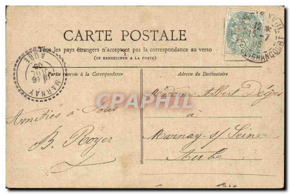 Paris - 1 - Collection Petit Journal - Theatre Francais - CPA  — Rückseite