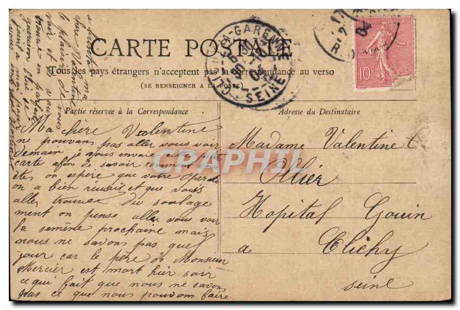 Paris - 8 - Le Grand Palais CPA  — Verso