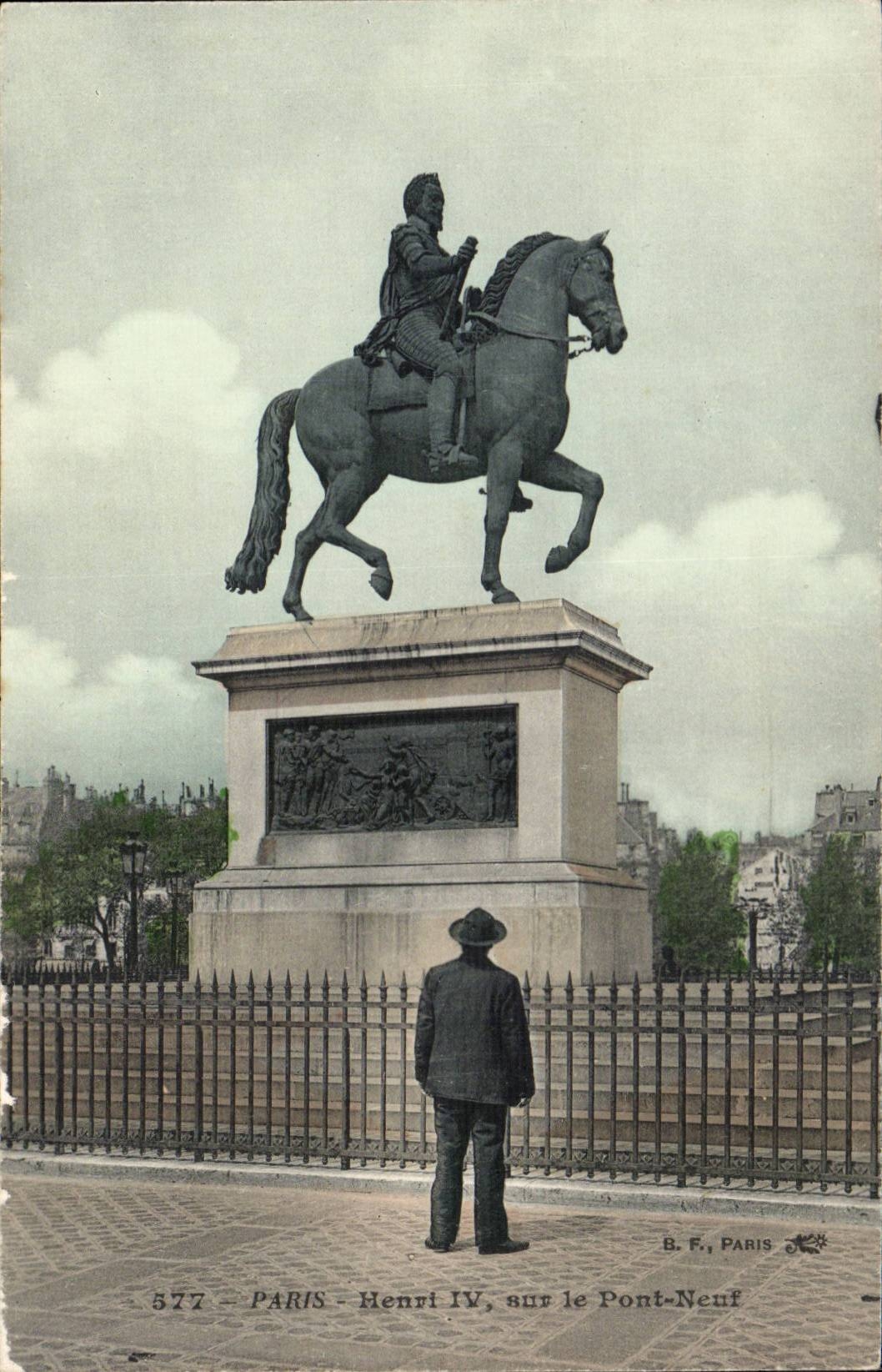 Paris - 1 - Henri IV sur le Pont Neuf CPA 