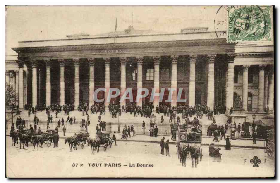 Paris - 2 - La Bourse - Tout Paris CPA 
